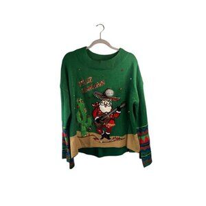 Holiday Time Womens Green Ugly Sweater Size Large